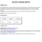 ELITE FIXED BETS